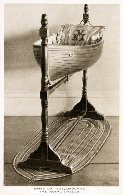 Die königliche Wiege, Swiss Cottage, Osborne House, Isle of Wight, ca. 1893 von English School