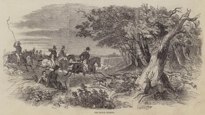 Die königlichen Jagdhunde (Gravur) von English School