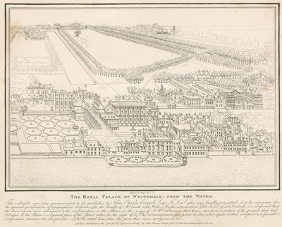 Der königliche Palast von Whitehall, vom Wasser von English School