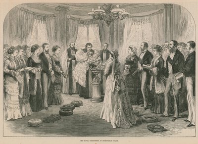 Die königliche Taufe im Buckingham-Palast von English School
