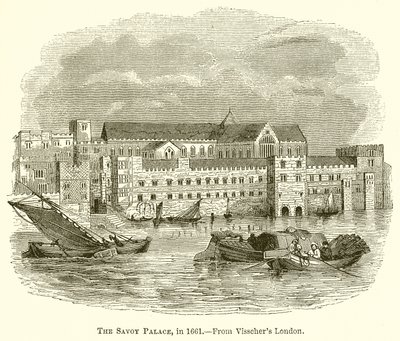 Der Savoy-Palast, 1661 von English School