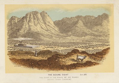 Der Sündenbock, das Lager in der Ebene von Er Raheh, Berg Sinai, Horeb von English School