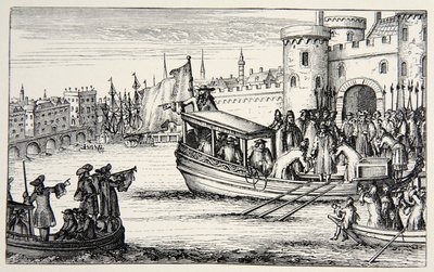Die sieben Bischöfe kehren aus dem Tower zurück, 1688 von English School