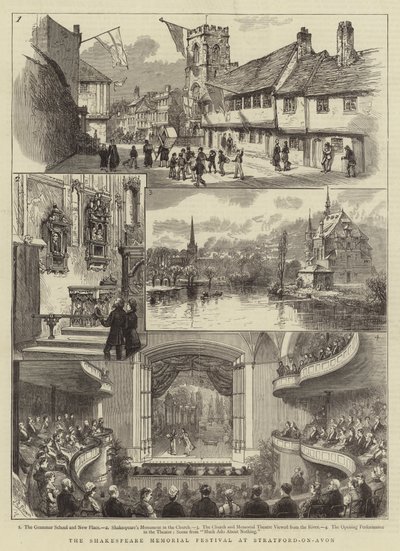 Das Shakespeare-Gedenkfestival in Stratford-on-Avon (Stich) von English School