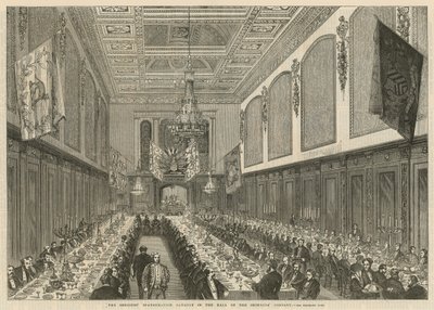 Einweihungsbankett des Sheriffs in der Halle der Skinners Company von English School