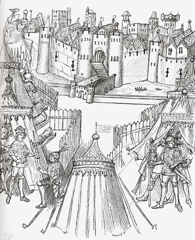 Die Belagerung von Rouen, Frankreich im Jahr 1418, aus 