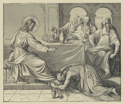 Der begnadigte Sünder (Gravur) von English School
