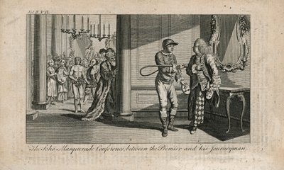 Die Soho-Maskerade. Konferenz zwischen dem Premier und seinem Gesellen von English School