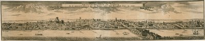 Die Südansicht von London nach dem Großen Brand von 1666 von English School
