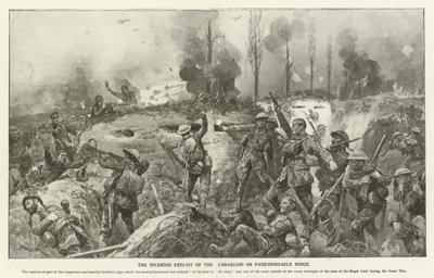 Die großartige Tat der Kanadier auf dem Passchendaele-Rücken, Erster Weltkrieg von English School