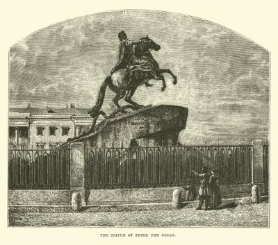 Die Statue von Peter dem Großen von English School
