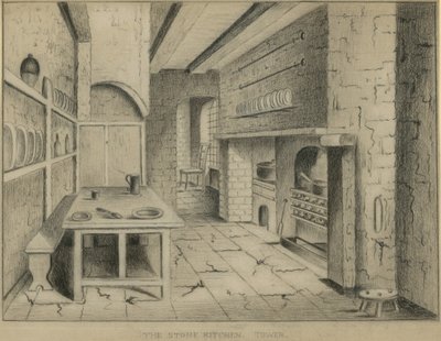 Die Steinküche im Tower of London von English School