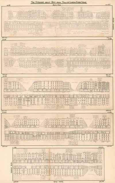 The Strand um 1844 aus Talliss London Street Views von English School