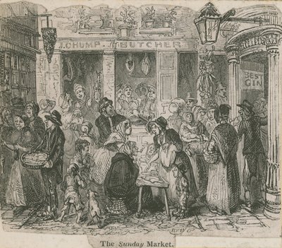 Der Sonntagsmarkt, London von English School