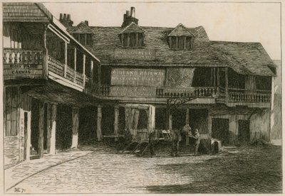 Das Tabard Inn, Southwark von English School