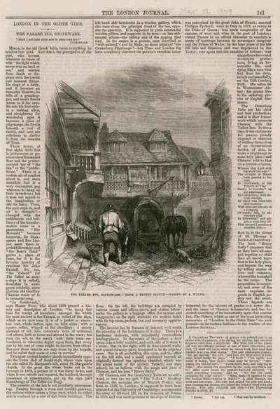 Das Tabard Inn, Southwark von English School