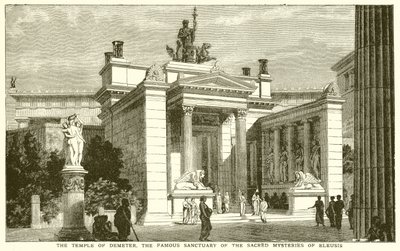 Der Tempel der Demeter, das berühmte Heiligtum der heiligen Mysterien von Eleusis von English School