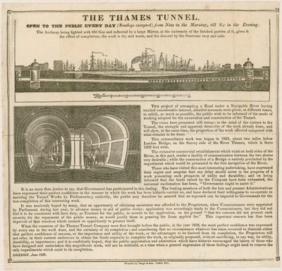 Der Thames-Tunnel, täglich für die Öffentlichkeit zugänglich von English School