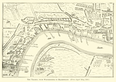 Die Themse, von Westminster bis Blackfriars von English School