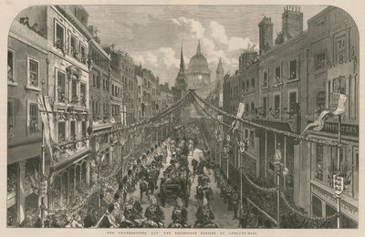 Der Danktag: Die Prozession zieht den Ludgate Hill hinauf von English School