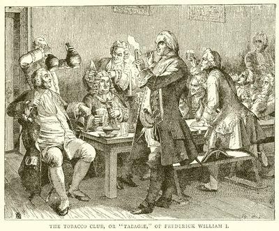 Der Tabaksklub oder Tabagie von Friedrich Wilhelm I. von English School