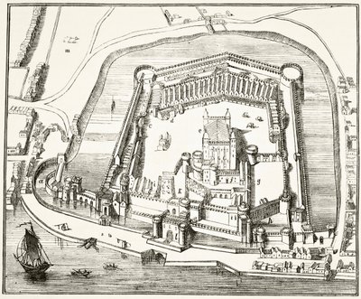 Der Tower of London im 15. Jahrhundert, aus 