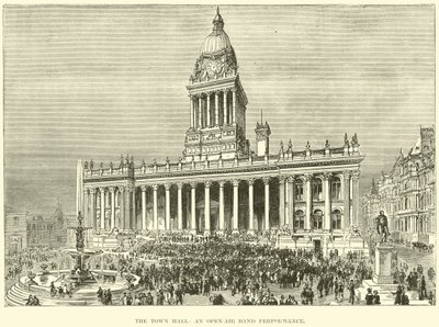 Das Rathaus, eine Freiluftbandaufführung von English School