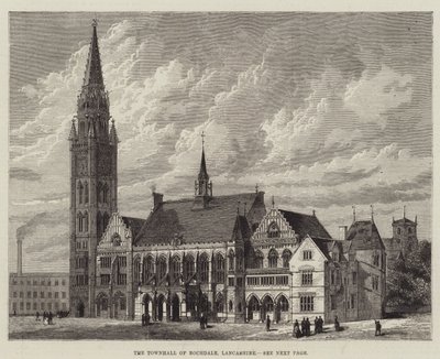 Das Rathaus von Rochdale, Lancashire von English School