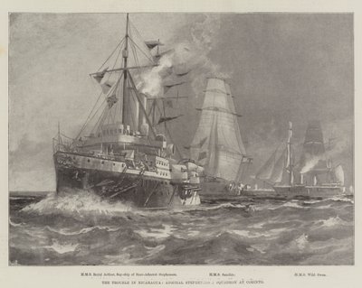 Die Unruhen in Nicaragua, Admiral Stephensons Geschwader in Corinto von English School