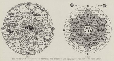 Die Vereinigung Londons, ein Vorschlag zur Definition und Angleichung der neuen kommunalen Gebiete von English School