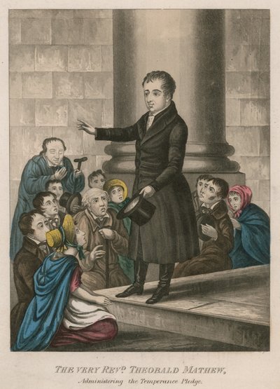 Theobald Mathew verabreicht das Abstinenzgelübde von English School