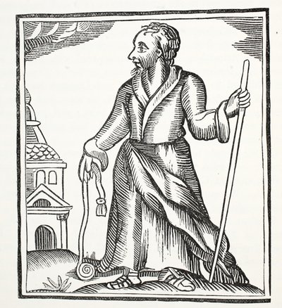 Der ewige Jude, Illustration aus Chap-books of the Eighteenth Century von John Ashton, veröffentlicht 1882 von English School