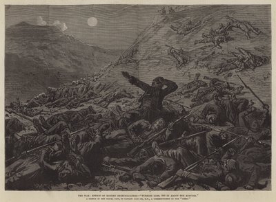 Der Krieg, Wirkung moderner Hinterlader, "Türkischer Verlust, 800 in etwa zehn Minuten" (Stich) von English School