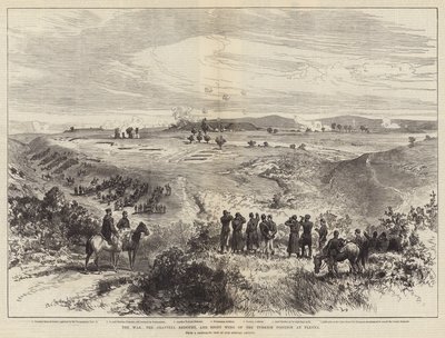 Der Krieg, das Gravitza-Reduit und der rechte Flügel der türkischen Position bei Plewna (Gravur) von English School