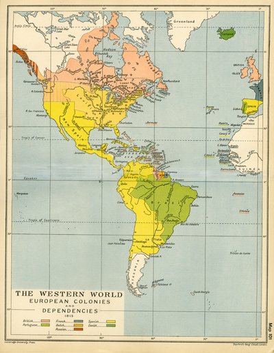 Die westliche Welt europäische Kolonien und Abhängigkeiten von English School