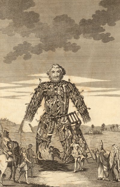 Der Weidenmann der Druiden, aus The Complete English Traveller, oder eine neue Umfrage und Beschreibung von England und Wales, veröffentlicht 1771 von English School