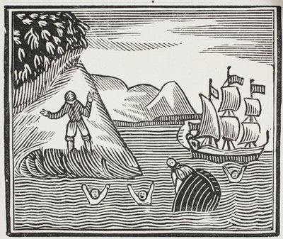 Das Wrack, Illustration aus Chap-books des achtzehnten Jahrhunderts von John Ashton, veröffentlicht 1882 von English School