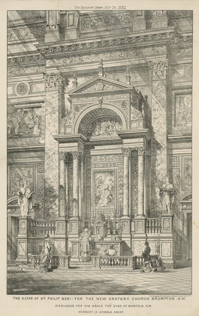 Der Altar des St. Philip Neri für die neue Oratoriumskirche von English School