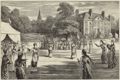 Das alte nationale Spiel Stoolball von English School