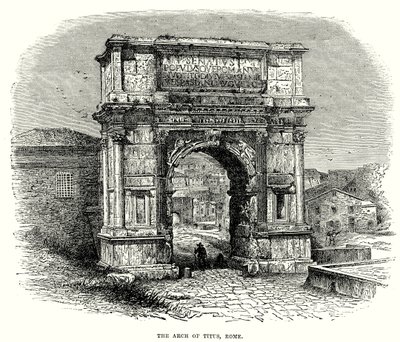 Der Titusbogen, Rom (Gravur) von English School