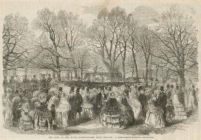 Die Band der Royal Horse Guards Blue spielt in den Kensington Gardens von English School
