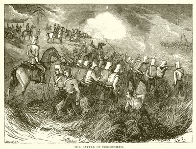Die Schlacht von Ferozeshah (1845) von English School