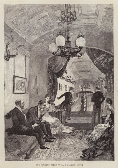 Die Kegelbahn im Sandringham House, Norfolk von English School