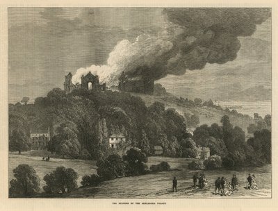 Der Brand des Alexandra Palace von English School