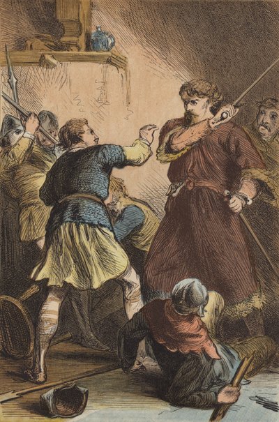 Die Gefangennahme von Richard I. durch Leopold von Österreich von English School