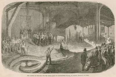 Das Gießen der großen Uhr von Westminster Palace in Norton, Stockton-on-Tees von English School