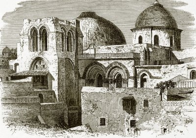 Die Kirche des Heiligen Grabes in Jerusalem von English School