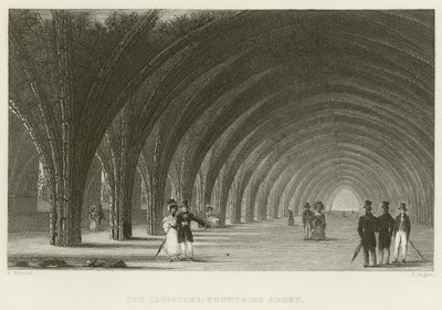 Die Kreuzgänge der Fountains Abbey von English School