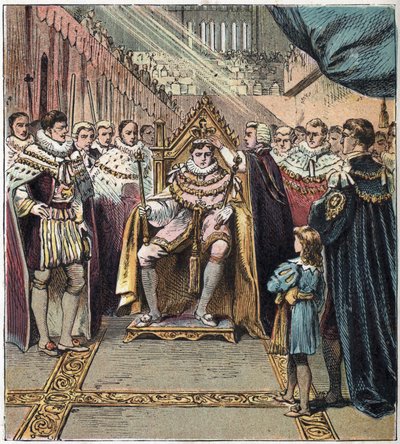 Die Krönung von George IV (1762-1830) am 29.01.1820. Krönung von George IV von English School