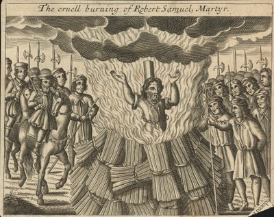 Das grausame Verbrennen von Robert Samuel, Märtyrer von English School